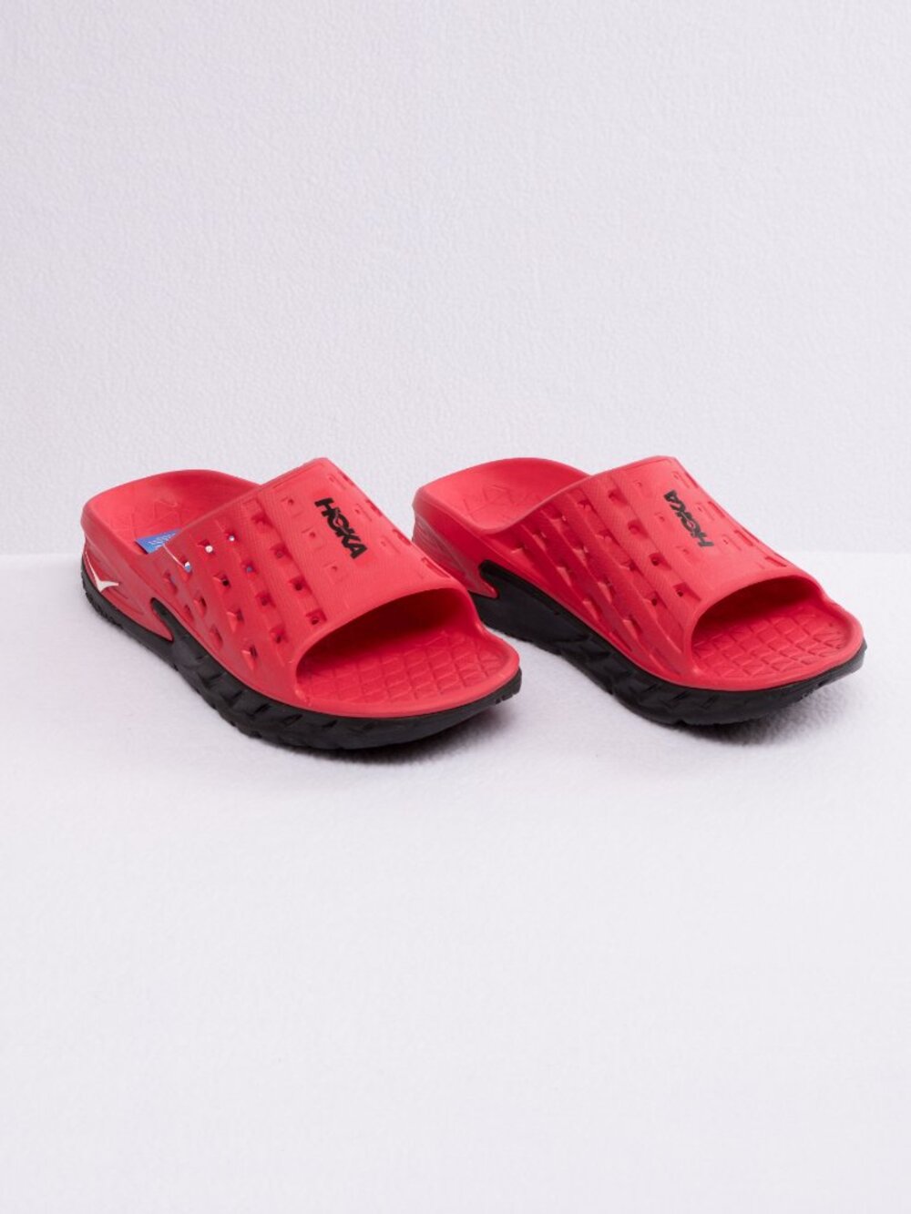 NEW Hoka Ora Recovery Slide V1 (Original) - Black/Hibiscus - Women’s 8 - Rare/NW - Picture 4 of 8